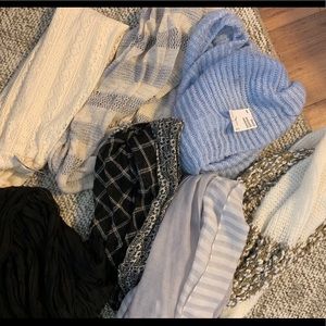 Lot of 7 infinity scarves